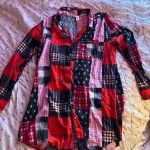 Victoria's Secret Pink and Black Plaid nightgown